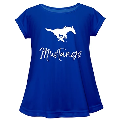 Youth Vive La Fete  Blue SMU Mustangs Toddler A-Line Top