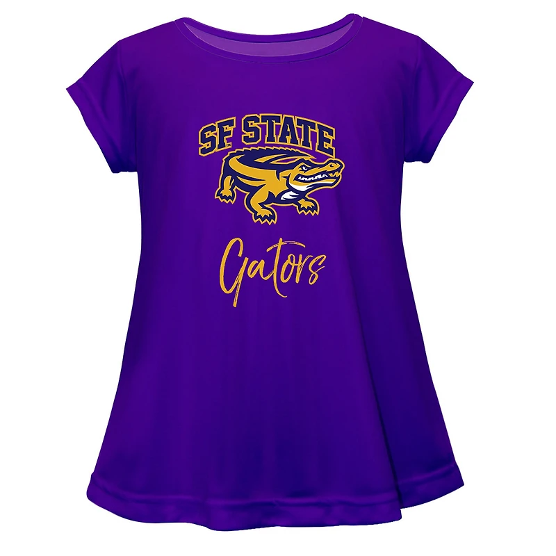 Youth Vive La Fete  Purple San Francisco State Gators Toddler A-Line Top