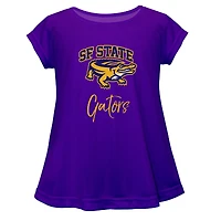 Youth Vive La Fete  Purple San Francisco State Gators Toddler A-Line Top