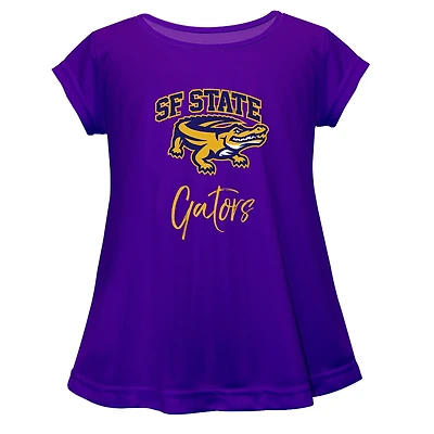 Youth Vive La Fete  Purple San Francisco State Gators Toddler A-Line Top