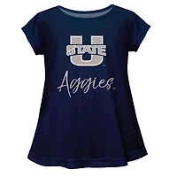 Youth Vive La Fete  Navy Utah State Aggies Toddler A-Line Top