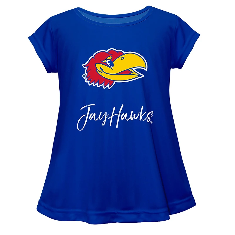 Youth Vive La Fete  Blue Kansas Jayhawks Toddler A-Line Top