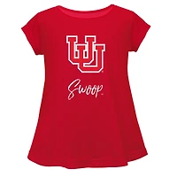 Youth Vive La Fete  Red Utah Utes Toddler A-Line Top