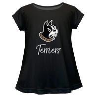 Youth Vive La Fete  Black Wofford Terriers Toddler A-Line Top