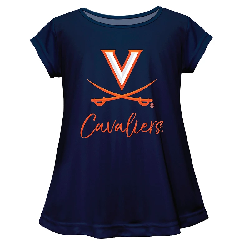 Youth Vive La Fete  Navy Virginia Cavaliers Toddler A-Line Top