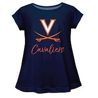 Youth Vive La Fete  Navy Virginia Cavaliers Toddler A-Line Top