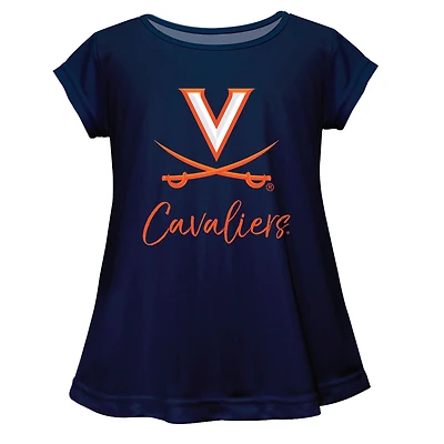 Youth Vive La Fete  Navy Virginia Cavaliers Toddler A-Line Top