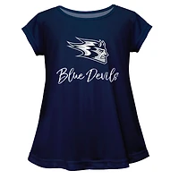 Youth Vive La Fete  Navy Wisconsin Stout Blue Devils Toddler A-Line Top