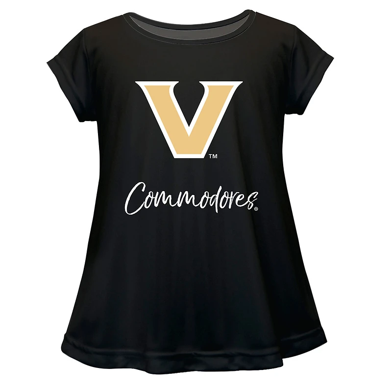Youth Vive La Fete  Black Vanderbilt Commodores Toddler A-Line Top
