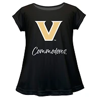 Youth Vive La Fete  Black Vanderbilt Commodores Toddler A-Line Top