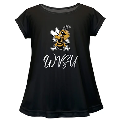 Youth Vive La Fete  Black West Virginia State Yellow Jackets Toddler A-Line Top