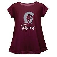 Youth Vive La Fete  Maroon Arkansas Little Rock Trojans A-Line Top