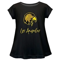 Youth Vive La Fete  Black Cal State L.A. Golden Eagles A-Line Top