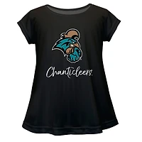 Youth Vive La Fete  Black Coastal Carolina Chanticleers A-Line Top