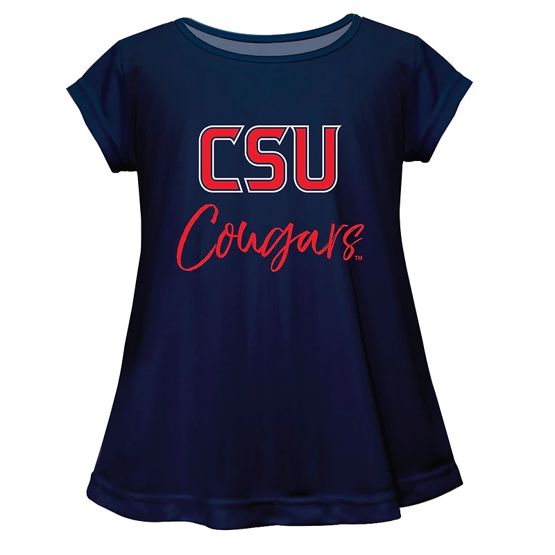 Youth Vive La Fete  Navy Columbus State Cougars A-Line Top