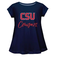 Youth Vive La Fete  Navy Columbus State Cougars A-Line Top