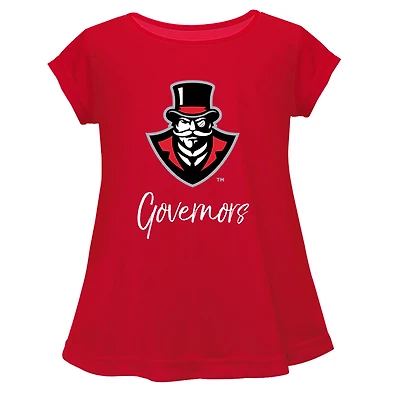 Youth Vive La Fete  Red Austin Peay State Governors A-Line Top
