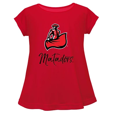 Youth Vive La Fete  Red Cal State Northridge Matadors A-Line Top