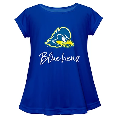 Youth Vive La Fete  Blue Delaware Fightin' Hens A-Line Top