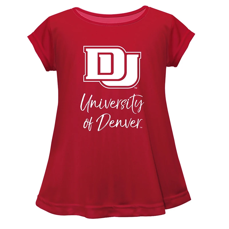Youth Vive La Fete  Red Denver Pioneers A-Line Top