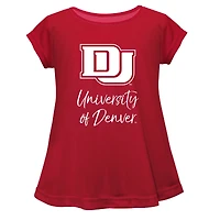 Youth Vive La Fete  Red Denver Pioneers A-Line Top