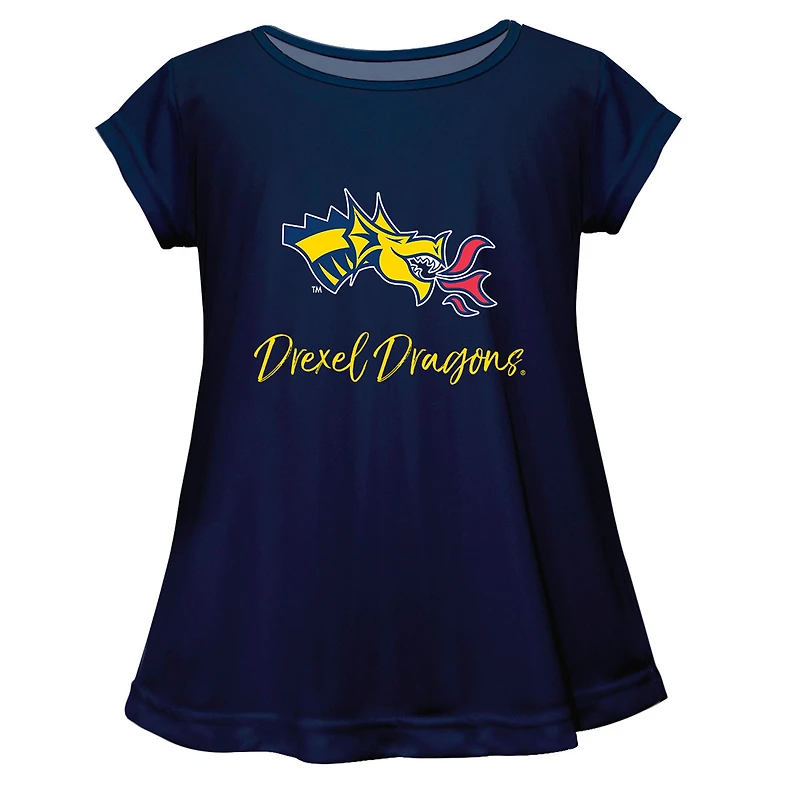 Youth Vive La Fete  Navy Drexel Dragons A-Line Top