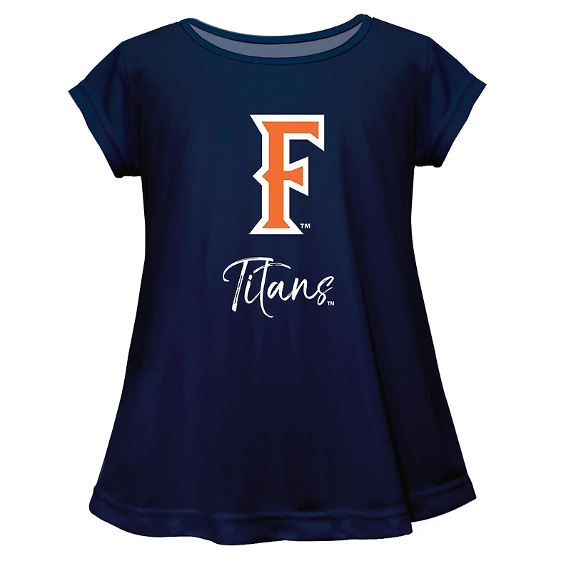 Youth Vive La Fete  Navy Cal State Fullerton Titans A-Line Top