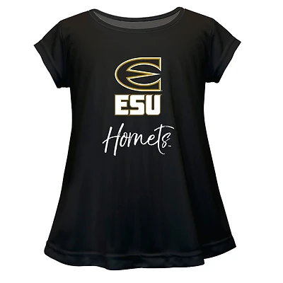 Youth Vive La Fete  Black Emporia State Hornets A-Line Top