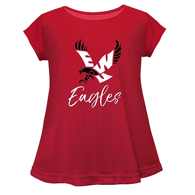 Youth Vive La Fete  Red Eastern Washington Eagles A-Line Top
