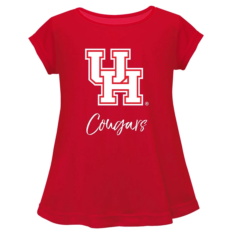 Youth Vive La Fete  Red Houston Cougars A-Line Top