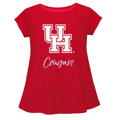 Youth Vive La Fete  Red Houston Cougars A-Line Top