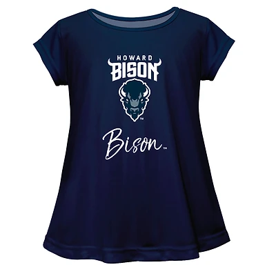 Youth Vive La Fete  Navy Howard Bison A-Line Top