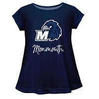Youth Vive La Fete  Navy Monmouth Hawks A-Line Top