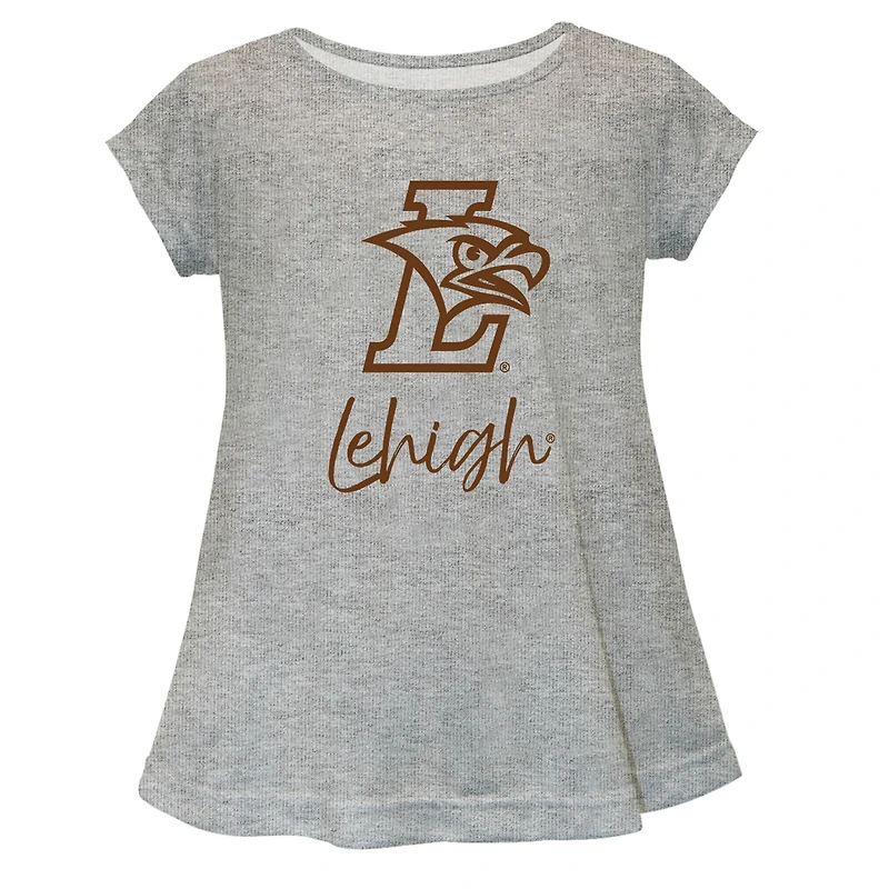 Youth Vive La Fete  Gray Lehigh Mountain Hawks A-Line Top