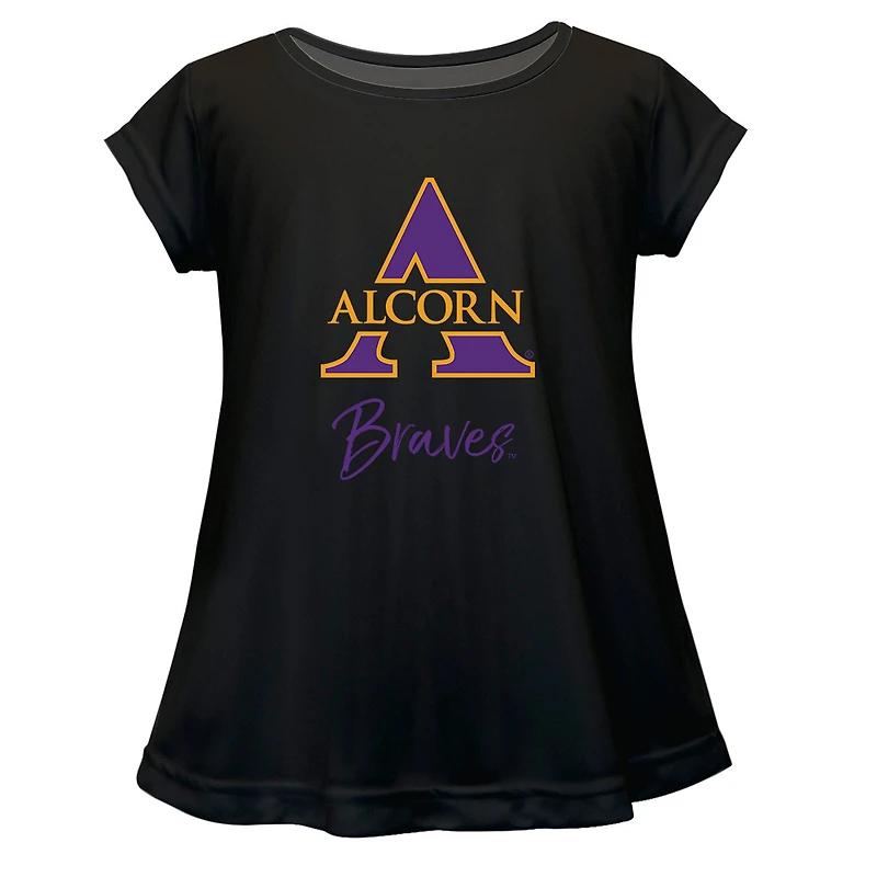 Youth Vive La Fete Black Alcorn State Braves A-Line Top