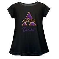 Youth Vive La Fete  Black Alcorn State Braves A-Line Top
