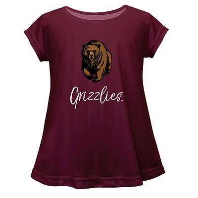 Youth Vive La Fete  Maroon Montana Grizzlies A-Line Top