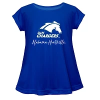 Youth Vive La Fete  Blue UAH Chargers A-Line Top