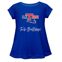 Youth Vive La Fete  Blue Louisiana Tech Bulldogs A-Line Top