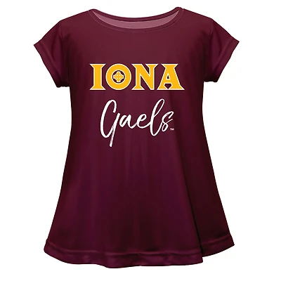 Youth Vive La Fete  Maroon Iona University Gaels A-Line Top