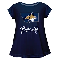 Youth Vive La Fete  Navy Montana State Bobcats A-Line Top