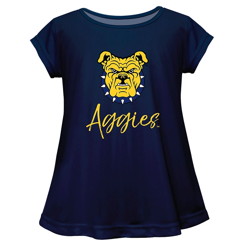 Youth Vive La Fete  Navy North Carolina A&T Aggies A-Line Top