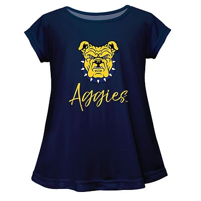 Youth Vive La Fete  Navy North Carolina A&T Aggies A-Line Top