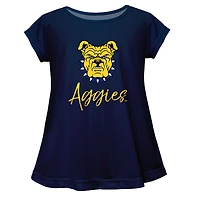 Youth Vive La Fete  Navy North Carolina A&T Aggies A-Line Top
