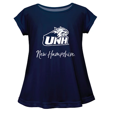 Youth Vive La Fete  Navy New Hampshire Wildcats A-Line Top
