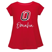 Youth Vive La Fete  Crimson Nebraska Omaha Mavericks A-Line Top