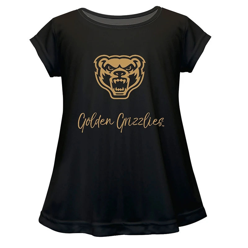 Youth Vive La Fete  Black Oakland Golden Grizzlies A-Line Top