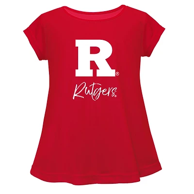Youth Vive La Fete  Red Rutgers Scarlet Knights A-Line Top