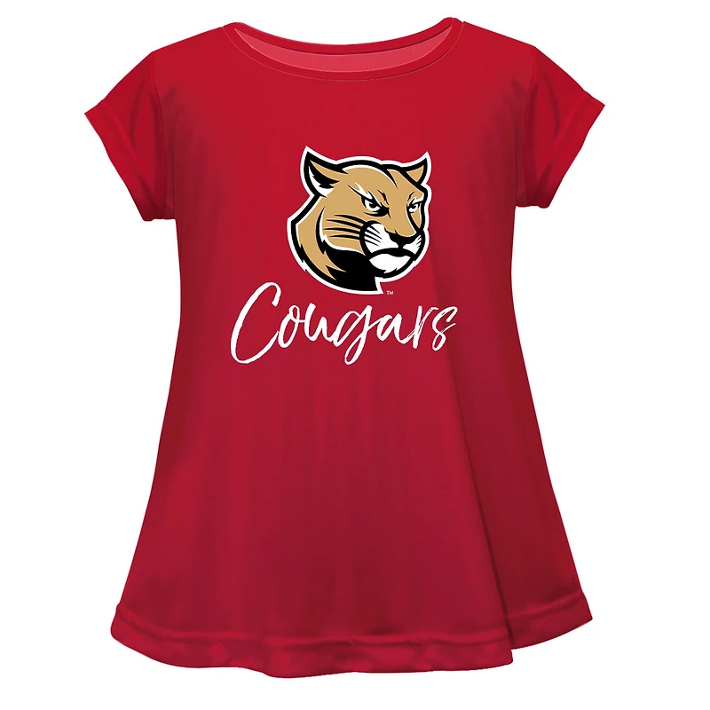 Youth Vive La Fete  Red Southern Illinois Edwardsville Cougars A-Line Top