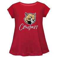 Youth Vive La Fete  Red Southern Illinois Edwardsville Cougars A-Line Top